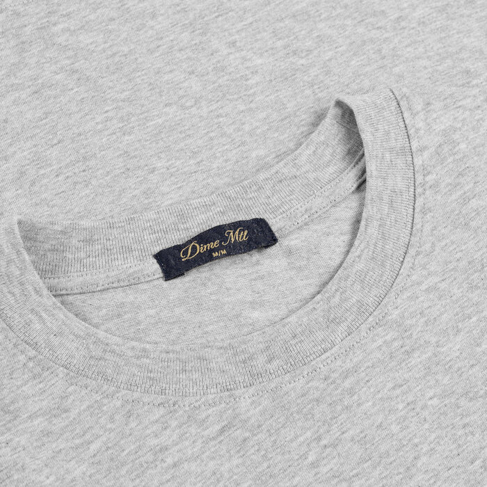 Dime Cursive Small Logo T-shirt  - Grey Heather