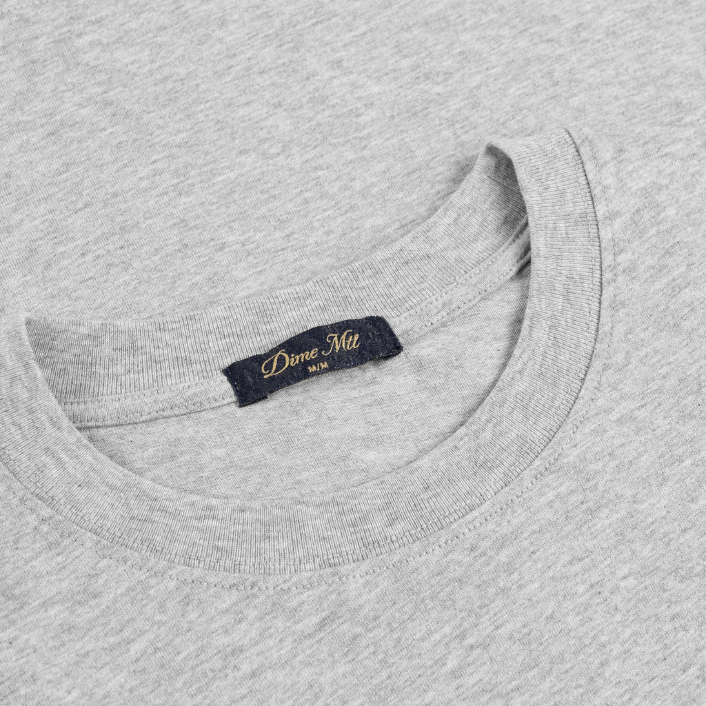 Dime Cursive Small Logo T-shirt  - Grey Heather