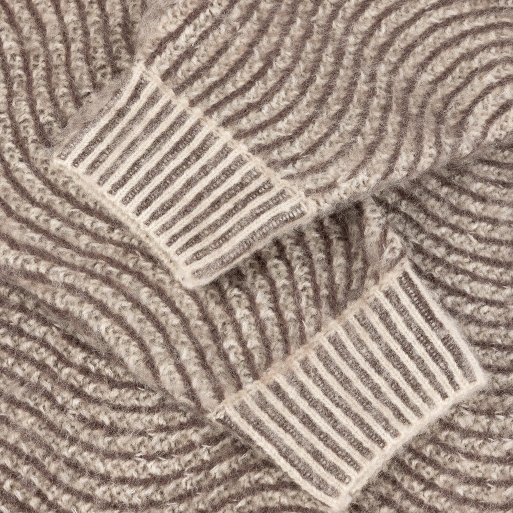 Dime Mohair Wave Knit - Camel
