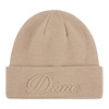 Cursive Fold Beanie - Tan