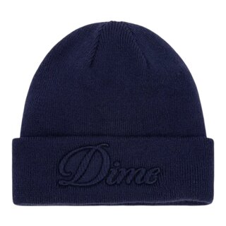 Dime Cursive Fold Beanie - Navy