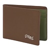 Leather Bifold Wallet - Brown/Olive