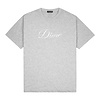 Cursive Small Logo T-shirt  - Grey Heather