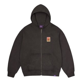 Jacker Fearless Washed Hoodie Zip - Black