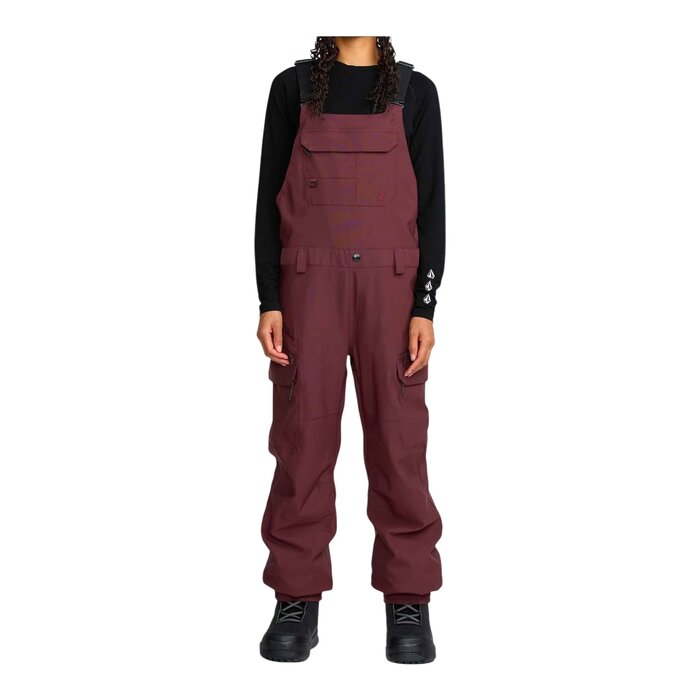 Volcom Creston 3D Stretch Bib Overall - Oxblood