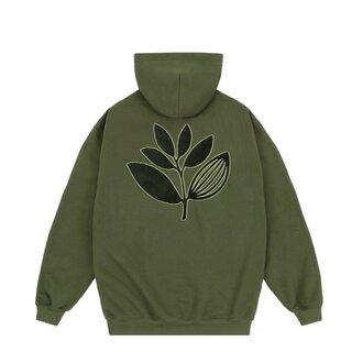 Magenta Cord Plant Hoodie - Green