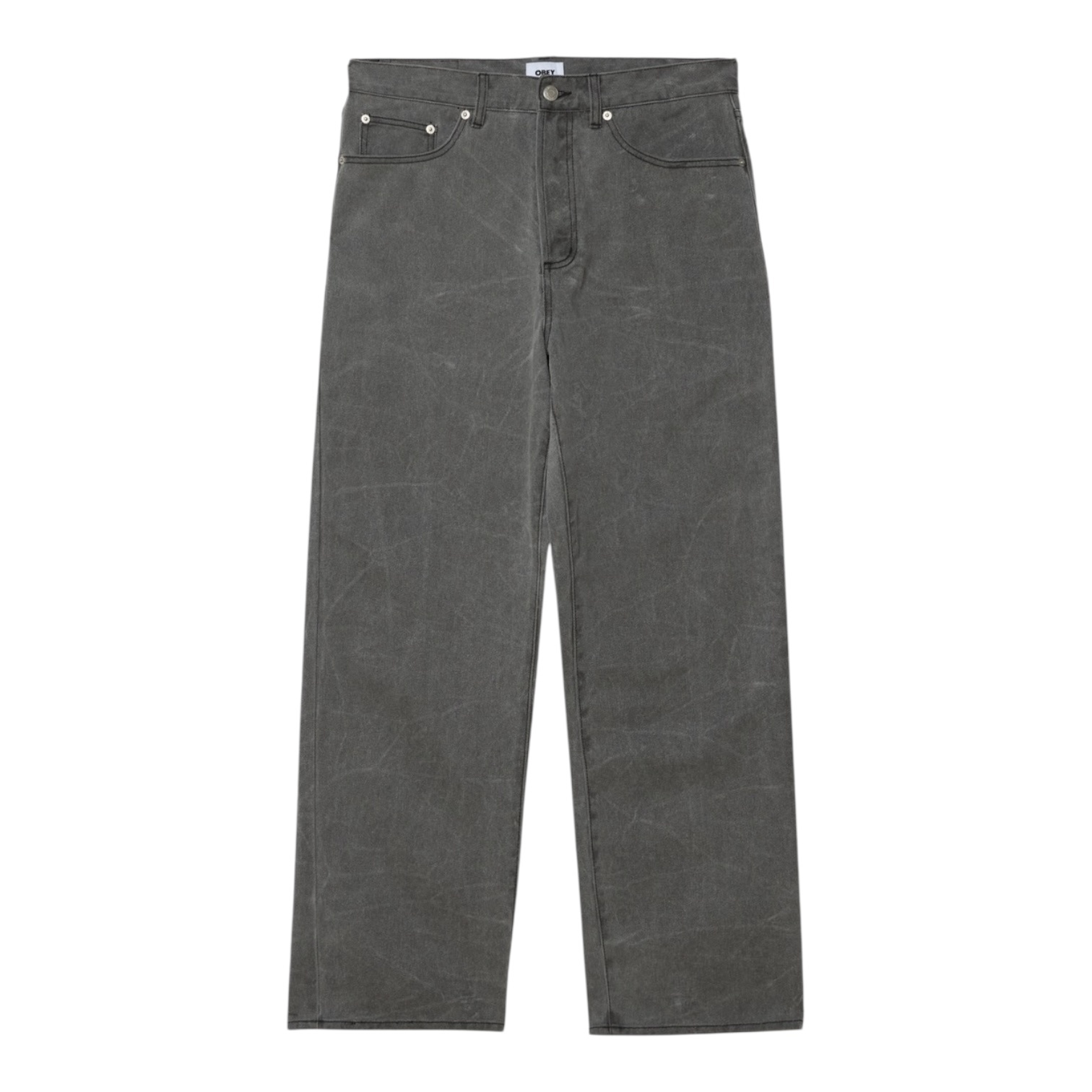 Obey Classic Wrinkle Baggy Denim - Black Wrinkle Wash