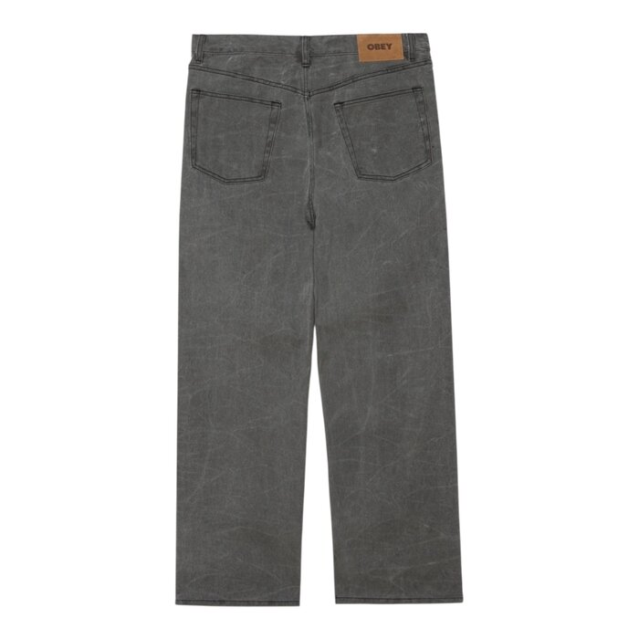 Obey Classic Wrinkle Baggy Denim - Black Wrinkle Wash