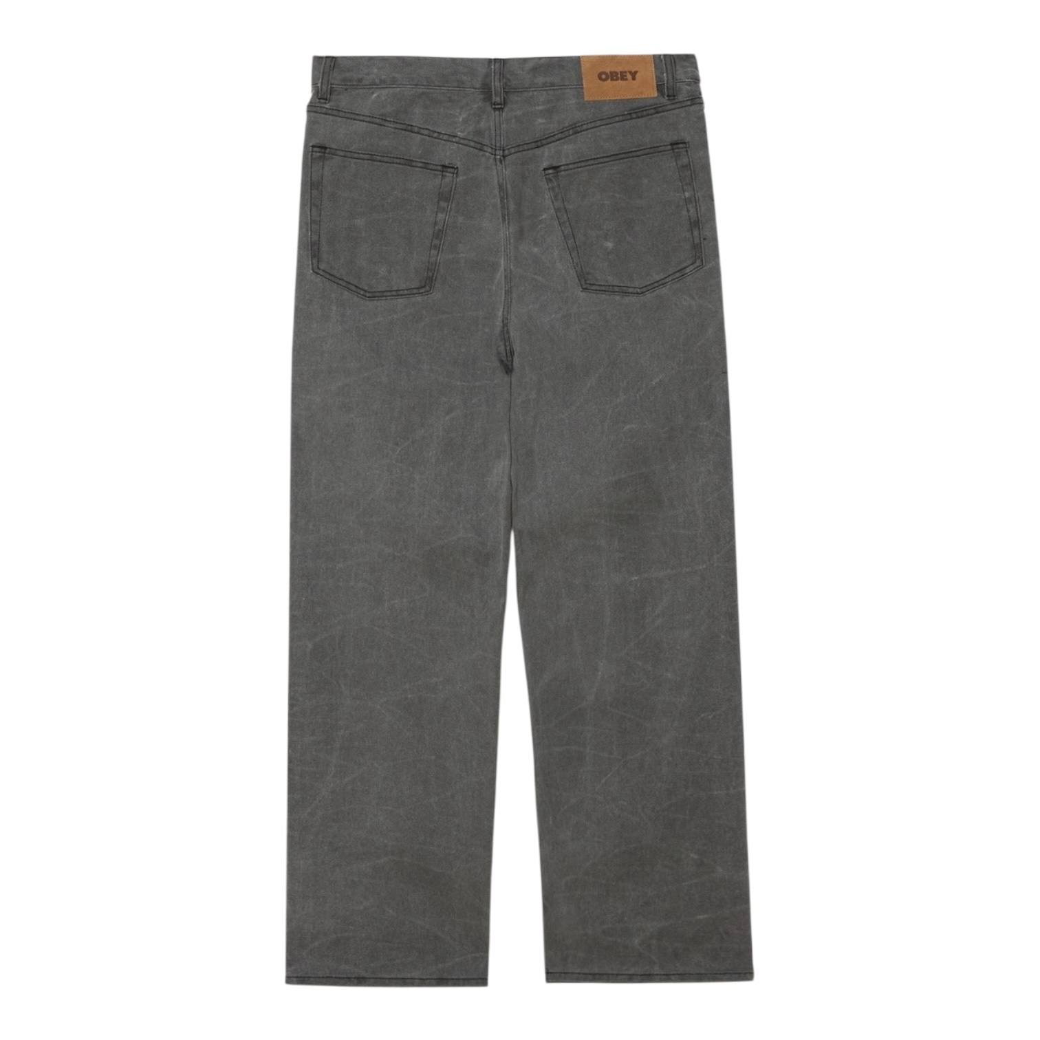 Obey Classic Wrinkle Baggy Denim - Black Wrinkle Wash