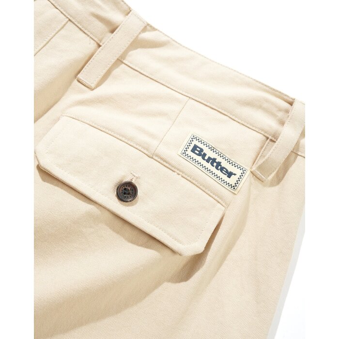 Butter Pleated Trousers - Sandstone