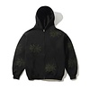 Roach Zip-Thru Hooded Sweater - Black