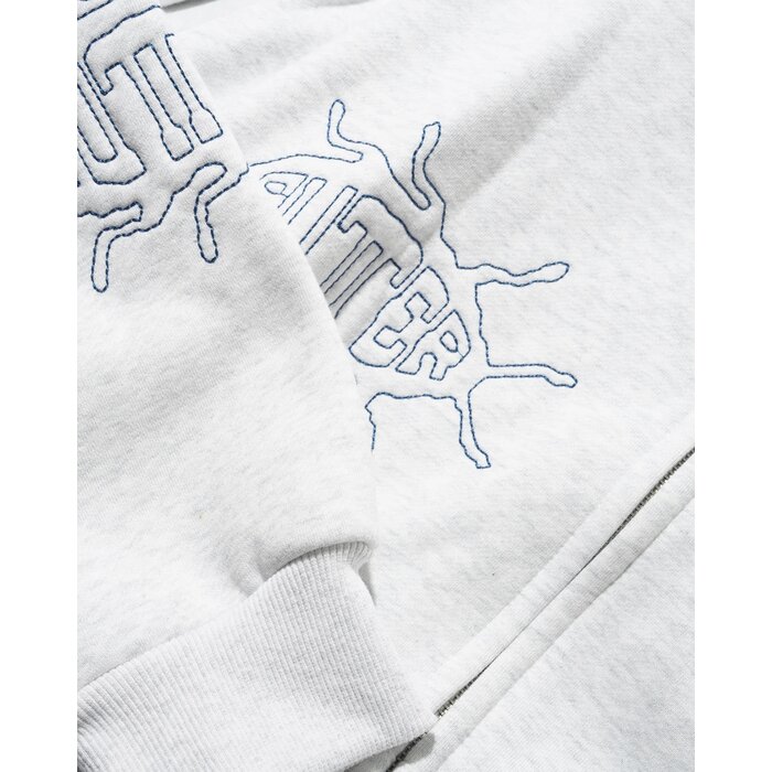 Butter Roach Zip-Thru Hooded Sweater - Ash