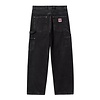 Nash Double Knee Pant - Black (Stone Washed)