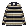 L/S Malone Rugby Shirt- Malone Stripe/Brass