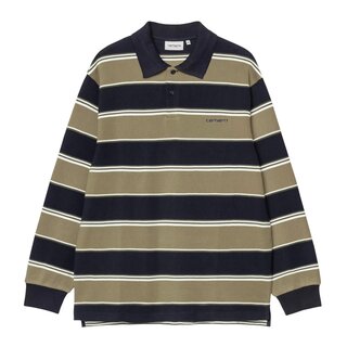 Carhartt WIP L/S Malone Rugby Shirt- Malone Stripe/Brass