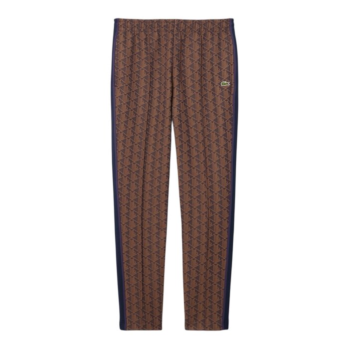 Lacoste Pantalon de survêtement Paris jacquard monogramme - Violet/Marron