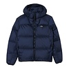 Doudoune à Capuche Courte Déperlante - Bleu Marine