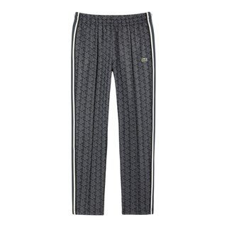 Lacoste Pantalon de survêtement Paris jacquard monogramme - Noir/Gris Foncé