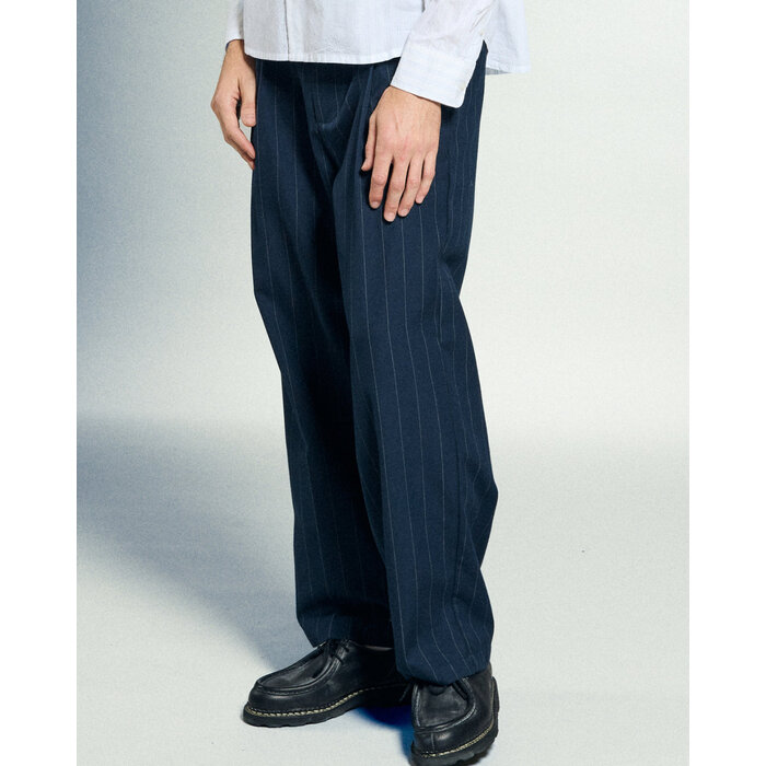 Obey Dean Stripes Pleated Pant - Midnight Navy