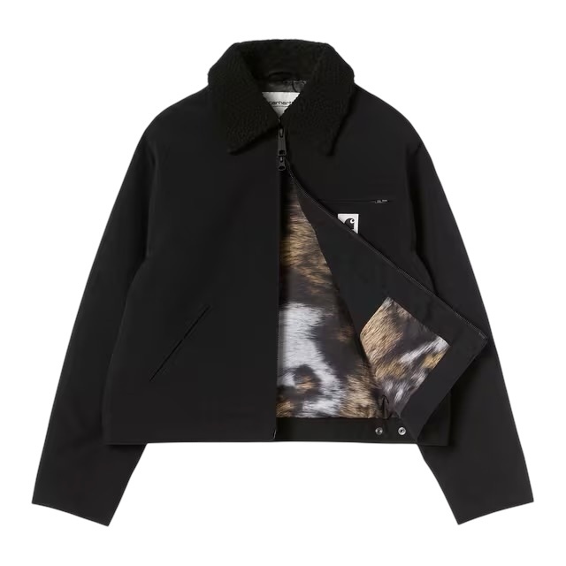 Carhartt WIP W' Newkirk Jacket - Black/Wild Dog Print