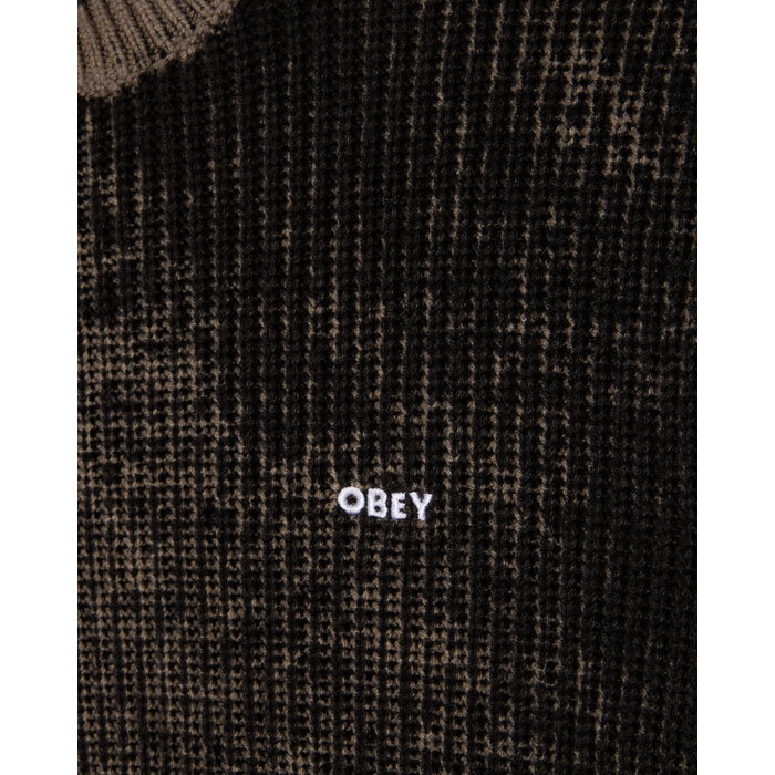 Obey Spray Effect Sweater - Black Multi