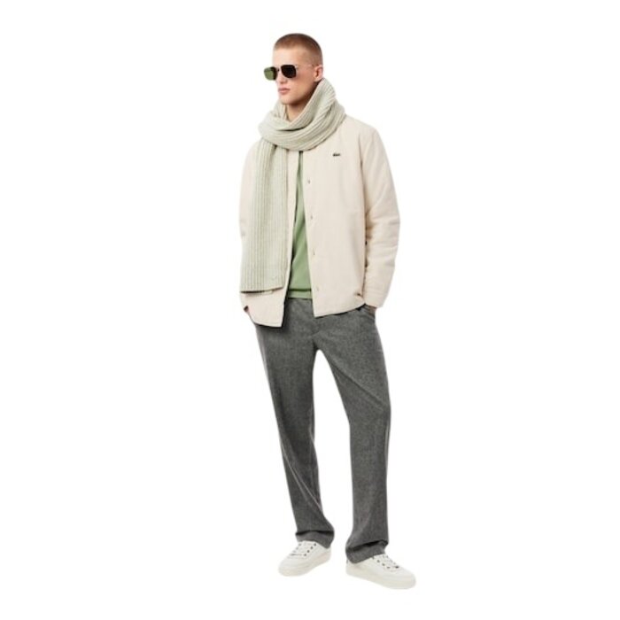 Lacoste Surchemise Oversize Velours Côtelé - Blanc