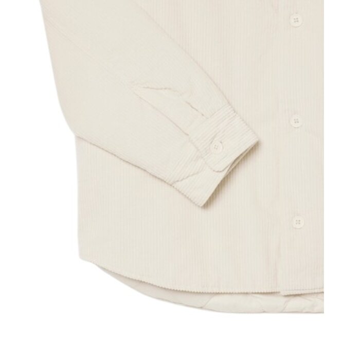 Lacoste Surchemise Oversize Velours Côtelé - Blanc