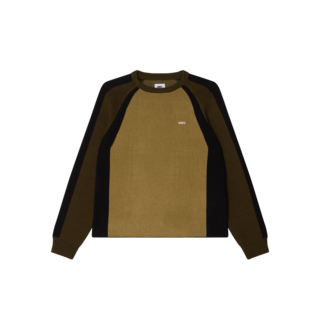 Obey Raglan Crew Neck Sweater - Mermaid Green Multi