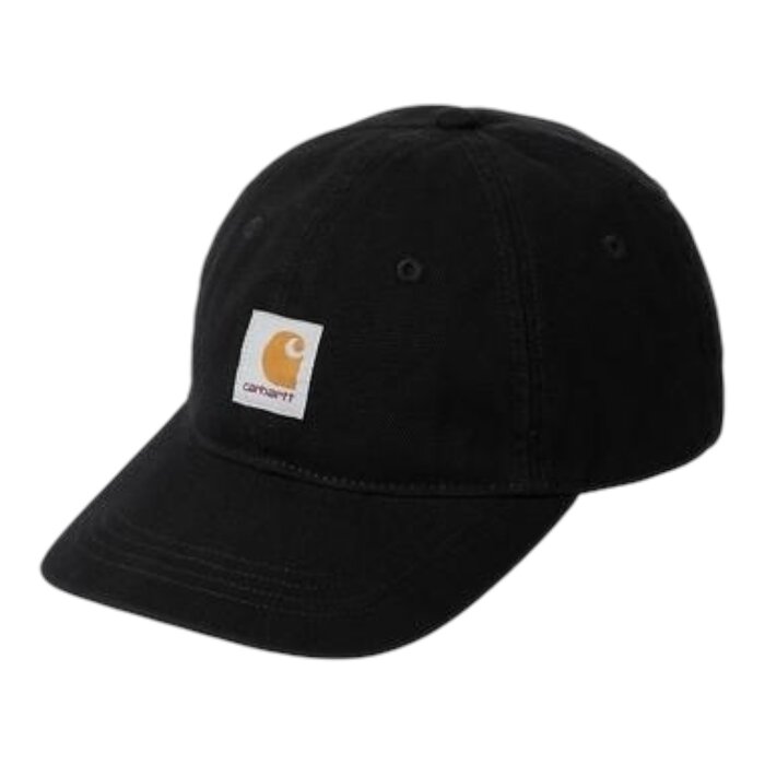 Carhartt WIP Selby Canvas Cap - Black (Stone Washed)