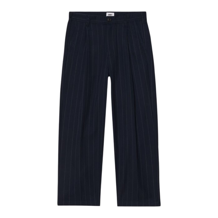 Obey Dean Stripes Pleated Pant - Midnight Navy