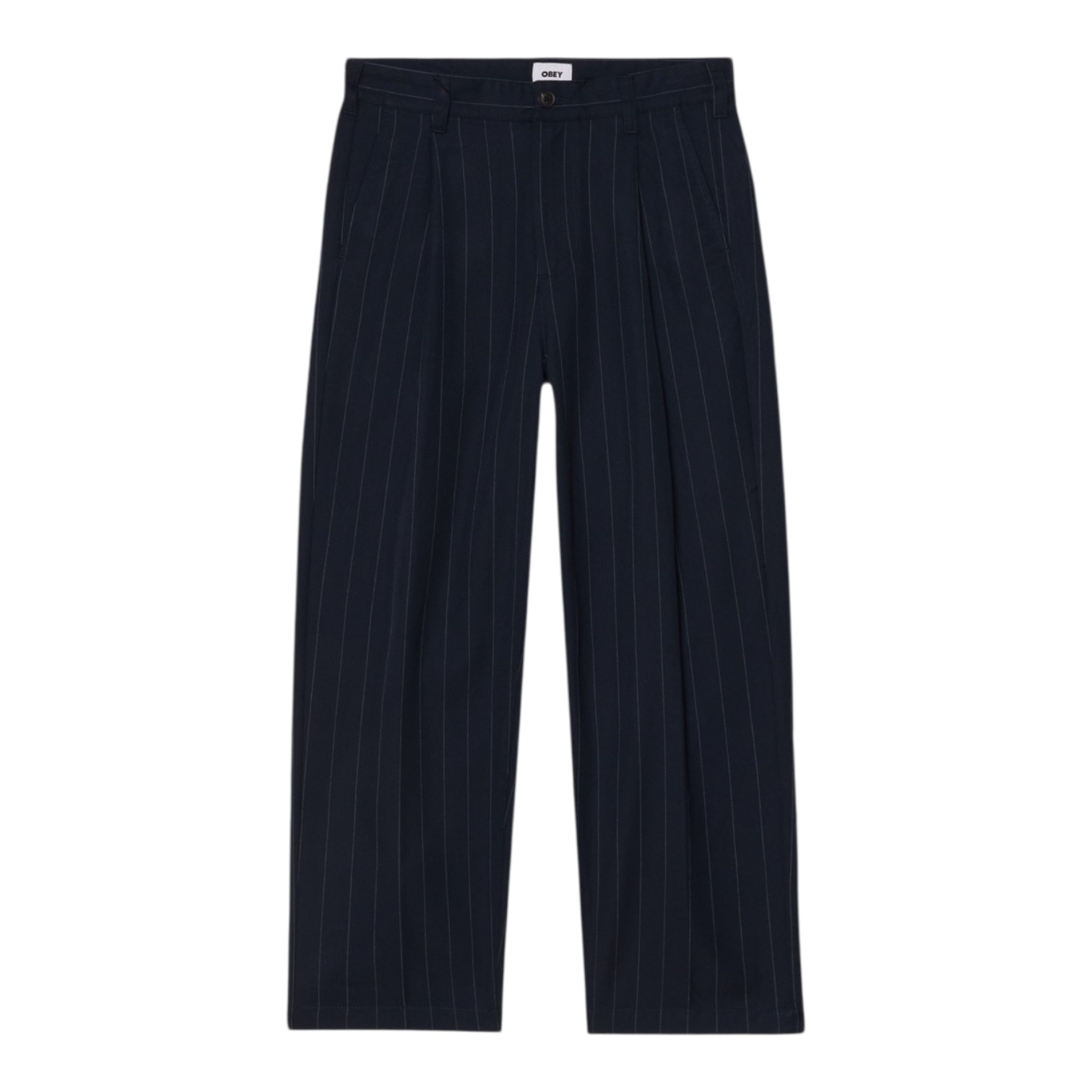 Obey Dean Stripes Pleated Pant - Midnight Navy