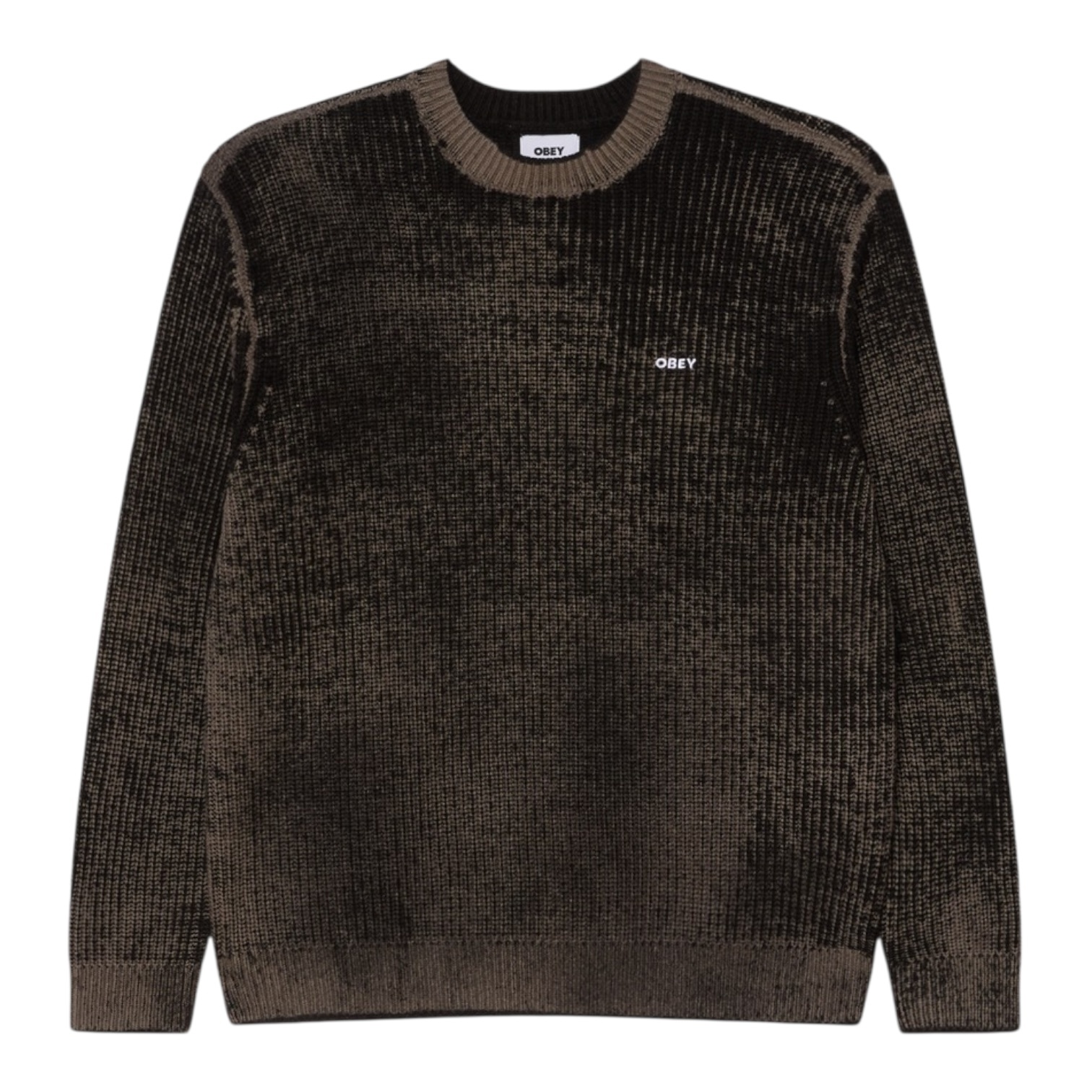 Obey Spray Effect Sweater - Black Multi