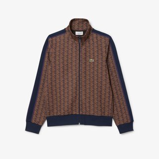 Lacoste Veste de survêtement zippée Paris jacquard -  Violet/Marron