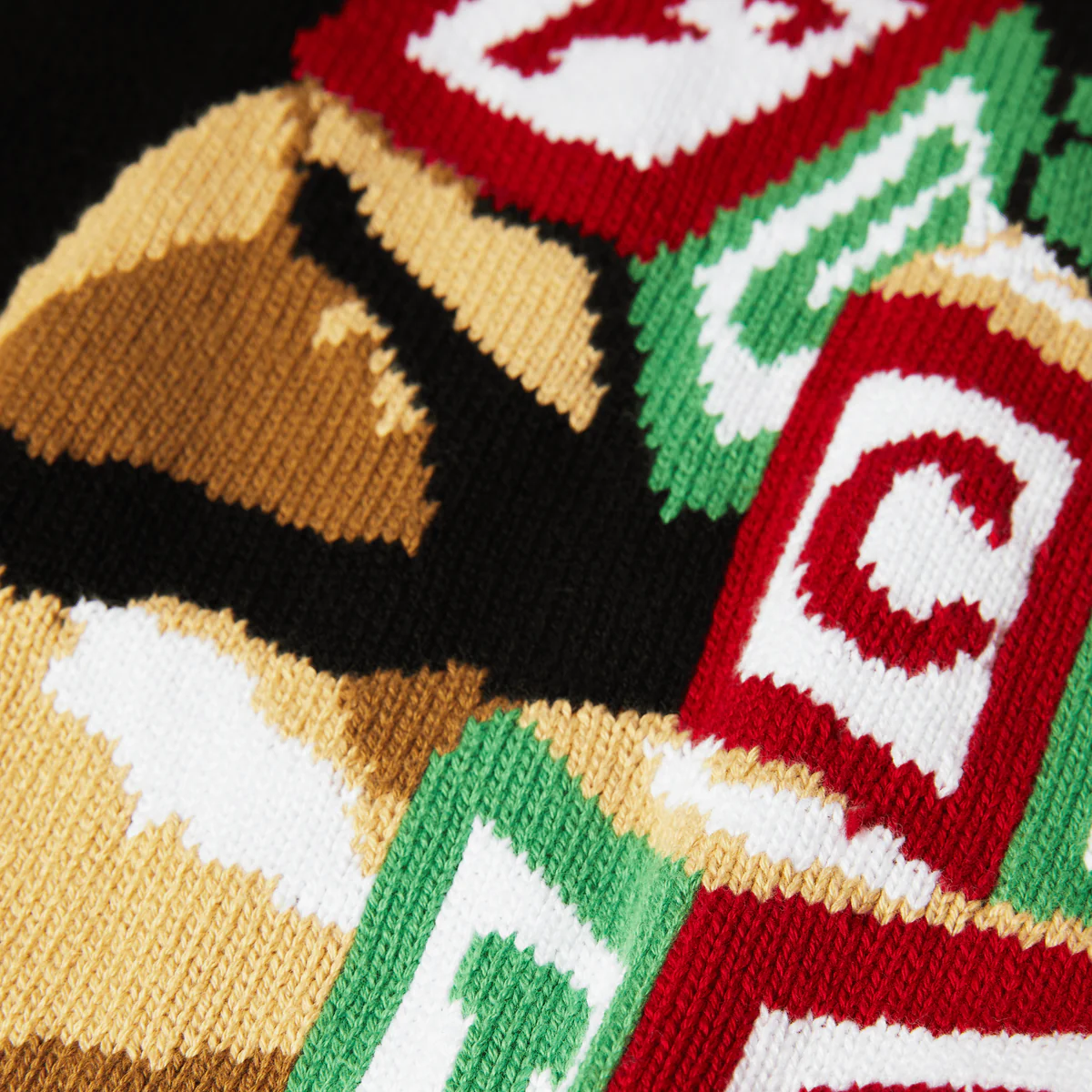 Huf Gift Bear Intarsia Sweater - Black