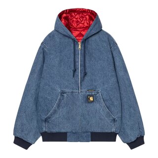 Carhartt WIP 50 Years Anniversary OG Active Jacket Denim - Blue/USA Red (Stone Bleached)