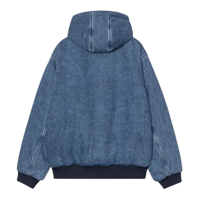 Carhartt WIP 50 Years Anniversary OG Active Jacket Denim - Blue/USA Red (Stone Bleached)