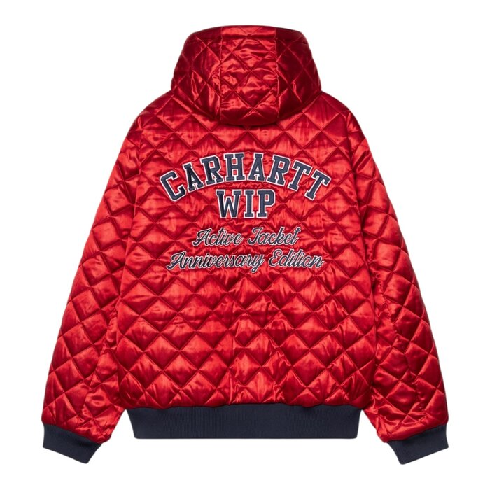Carhartt WIP 50 Years Anniversary OG Active Jacket Denim - Blue/USA Red (Stone Bleached)