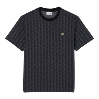 Lacoste T-shirt Jersey Monogramme - Gris Foncé/Noir