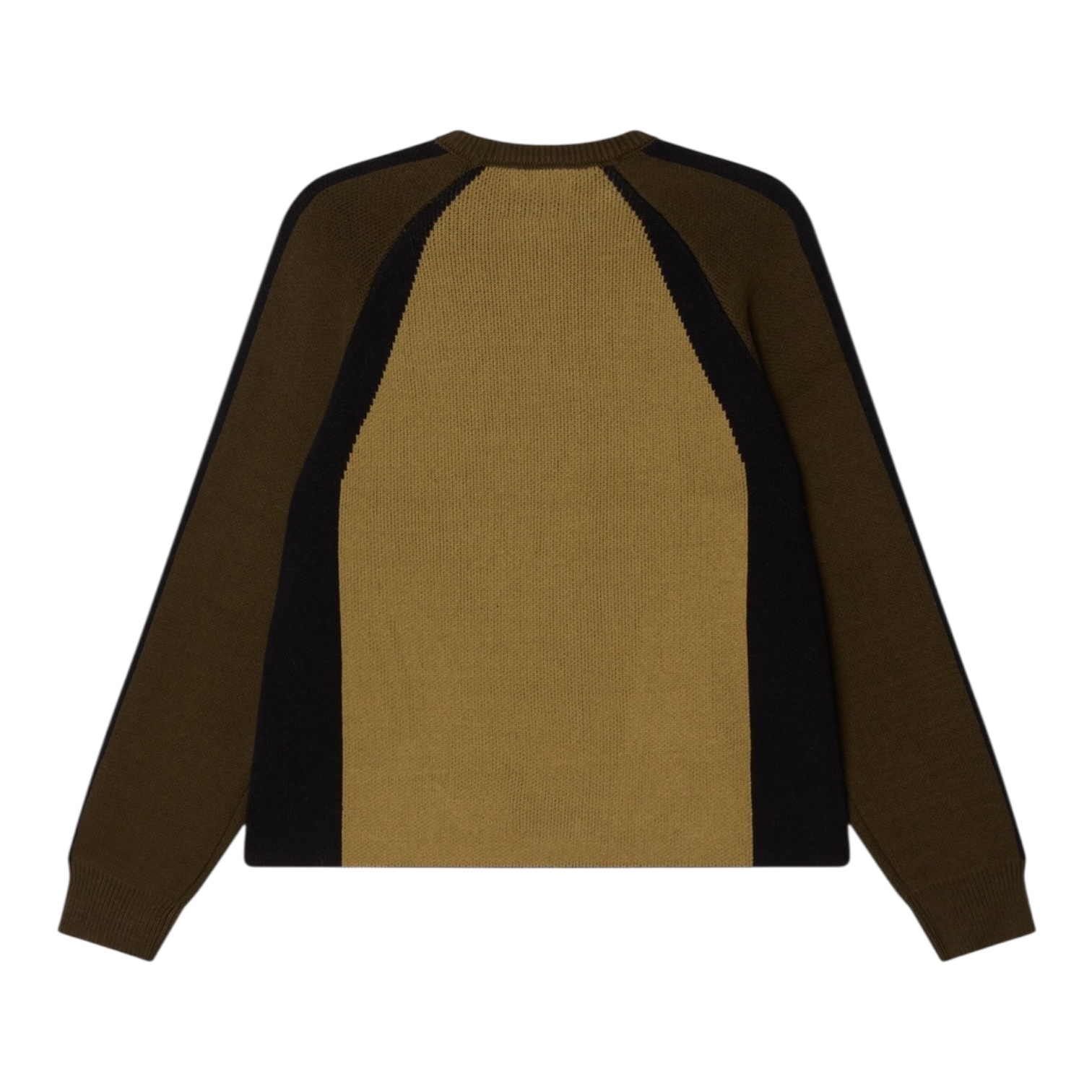 Obey Raglan Crew Neck Sweater - Mermaid Green Multi