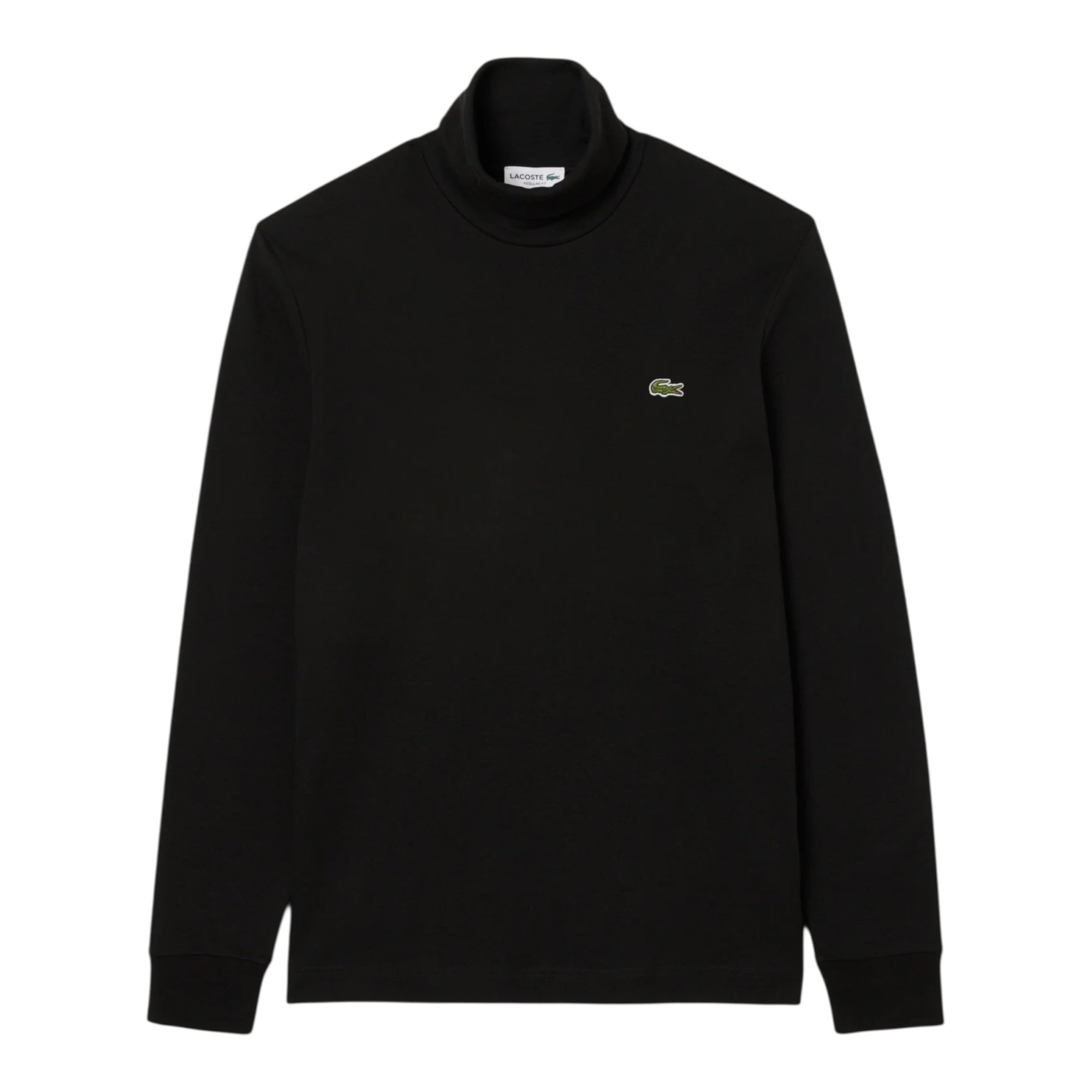Lacoste T-shirt Col Roulé à manches Longues - Noir