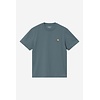 W' S/S American Script T-Shirt - Office Blue