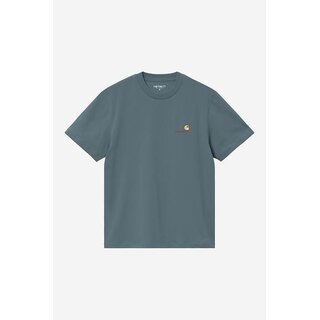 Carhartt WIP W' S/S American Script T-Shirt - Office Blue