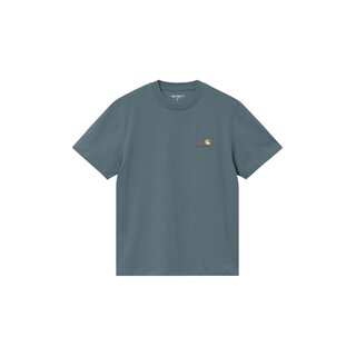 Carhartt WIP W' S/S American Script T-Shirt - Office Blue
