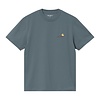 W' S/S American Script T-Shirt - Office Blue