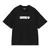 S/S Deconstructed Label T-Shirt - Black