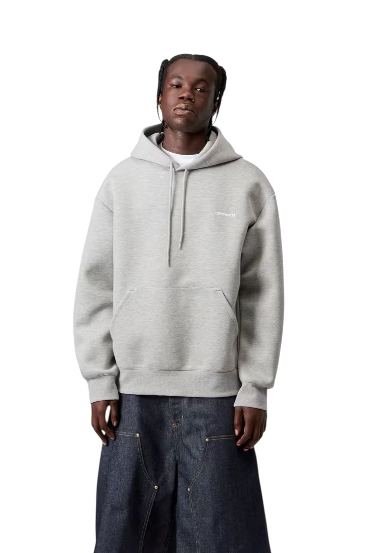 Carhartt WIP Hooded Alda Sweat - Grey Heather/White