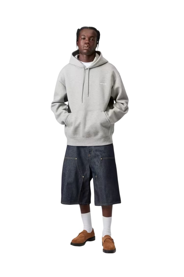 Carhartt WIP Hooded Alda Sweat - Grey Heather/White