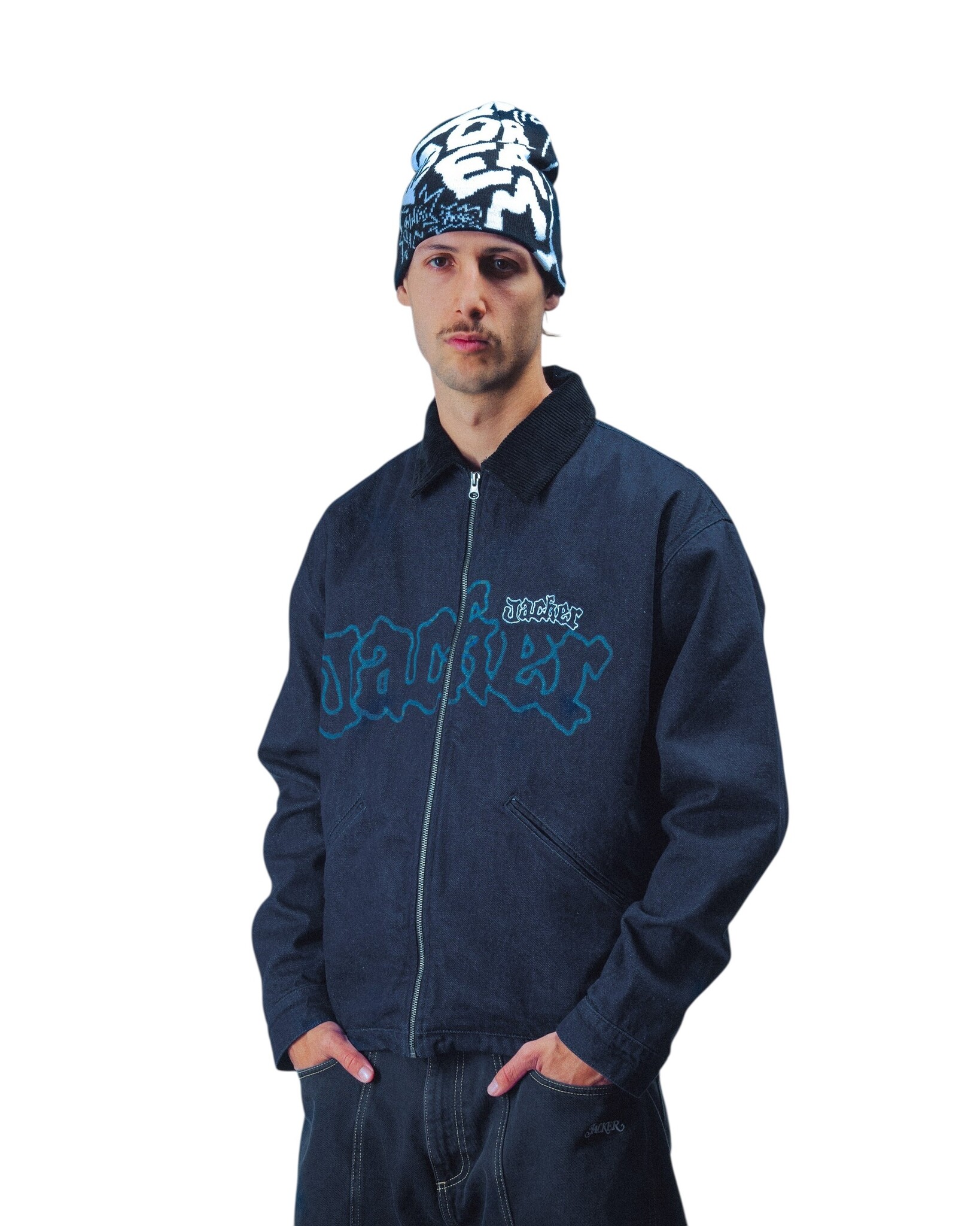 Jacker Zhou Factory Denim Jacket - Blue