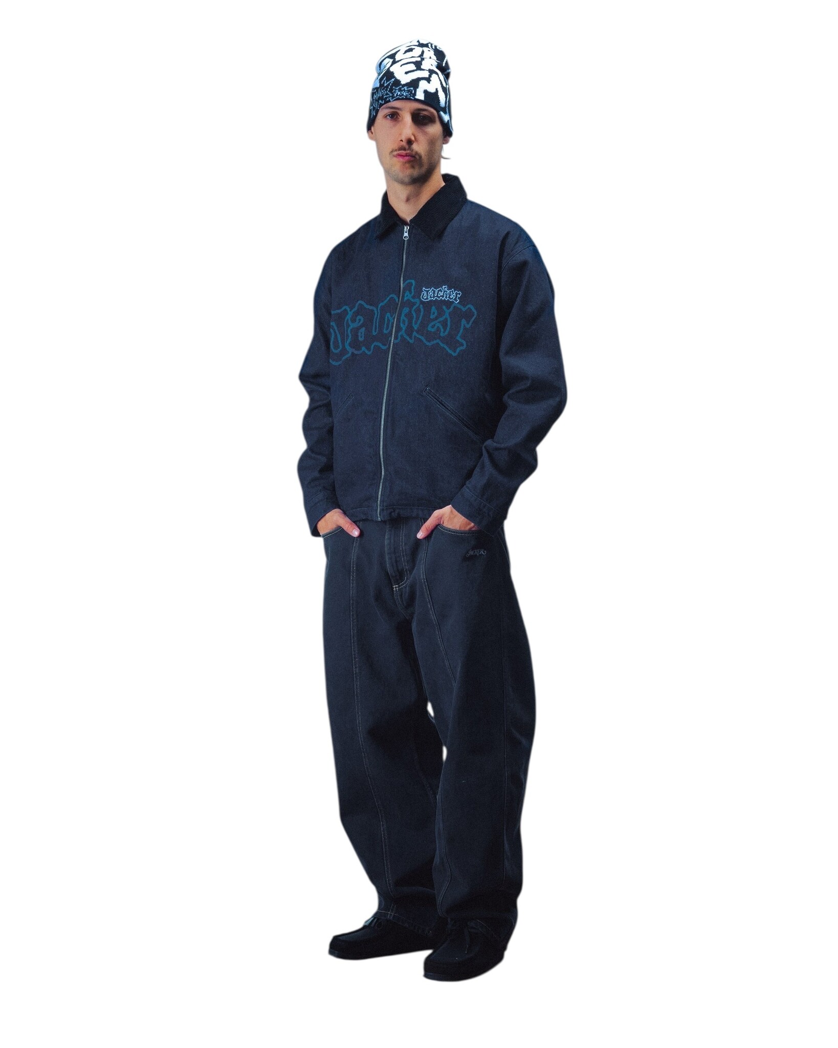 Jacker Zhou Factory Denim Jacket - Blue