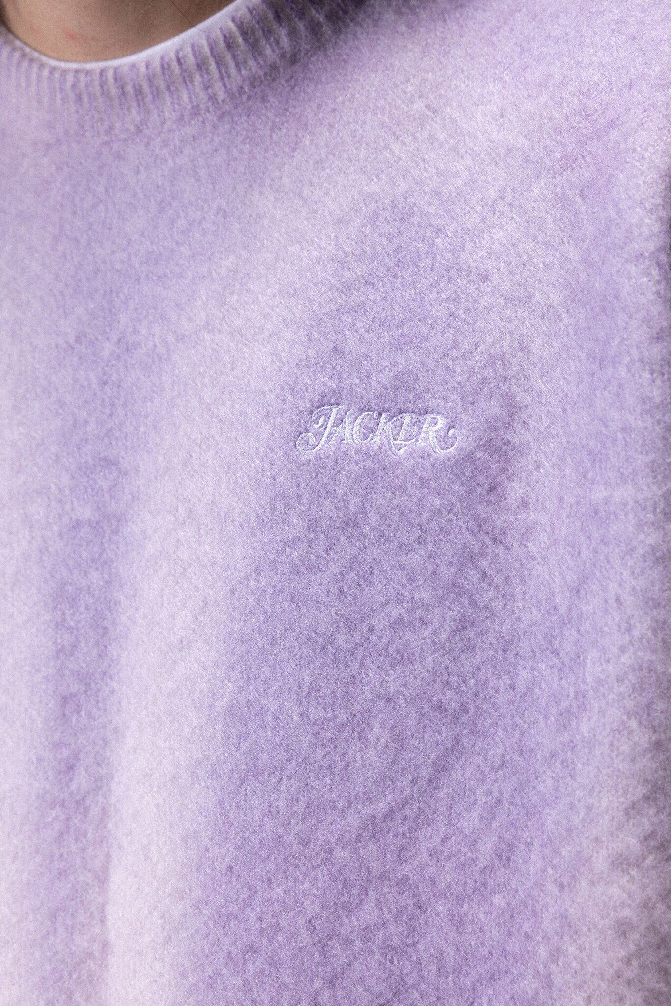 Jacker Blur Mohair Crewneck - Purple